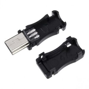 USB Mini نری لحیمی (Plug) به همراه کاور